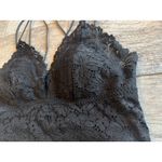 Victoria's Secret PINK Lace Bralette Medium Fairy Crochet Romantic Black Babydoll Photo 1