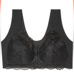Source Unknown NWOT! Sexy Front Closure Lace Deep V-Neck Plus Size Wirefree Push Up Bra Photo 2