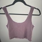 Hollister Purple Smocked Sleeveless Tank Crop Top Photo 3