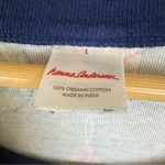 Hanna Andersson Long John Pajamas Top in Heirloom Ornaments Women's Size L 60325 Blue Size L Photo 2