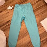 Boys Lie NWT Sweatpants - Aqua Blue w/ Pale Pink Text Photo 5