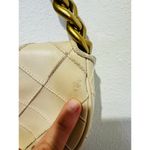 Tory Burch Neutral White Leather Gold Chain Link Handle Shoulder Strap Bag Purse Photo 9