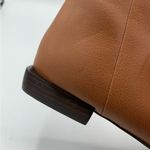 Linea Paolo  Booties Leather Ankle  Square Toe Casual Brown Flat Shoes size 4 M Photo 2