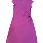 Athleta purple short sleeve wrap midi dress size S Photo 11