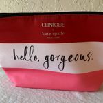Clinique x Kate Spade: NWOT Red & Pink Cosmetic Bag Photo 3