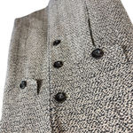 Giacca Wool Blend Tan Brown Long Length Collared Tweed Pea Coat Size M Size M Photo 2