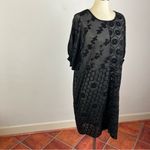 Opening Ceremony  Black Semi Sheer Shift Dress Photo 1