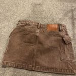 Princess Polly ZAKAI CARGO DENIM MINI SKIRT BROWN Photo 2