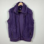 Artisans Vest XXL‎ Purple Plush Fleece Sleeveless High Neck Drawstring Photo 6