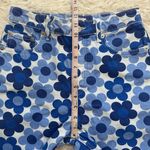 ZARA Jeans Straight Leg High Rise Daisy Print Boho Hippie Floral Blue White 4 Photo 11