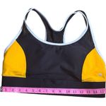 Xersion Women's Athletic Sporty Racerback Black & Yellow Print Sports Bra Sz XL Photo 5