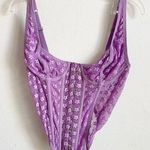 Urban Outfitters Size S Purple Lace Floral Hook Corset Top Photo 0