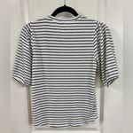 Dylan  Black and White Striped 3/4 Sleeve Top Photo 2
