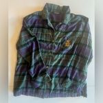 RALPH LAUREN Black Label Purple & Green Plaid Flannel Pajama Set 2 Piece Large Photo 2
