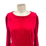 Yumi Kim Tie Me Over Red Velvet Dress Long Sleeve Wrap Tie Size Large Photo 3