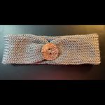 Platinum Silver Knit Headband Ear Warmers New Photo 1