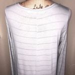 Michael Stars Long Sleeve Light Gray Striped Shirt with Tuxedo Tails Size M Photo 5