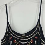 Raga  Boho Gauzy Crop Top Black Floral Embroidered Sleeveless Festival Fairy Sz M Photo 1