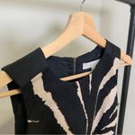 Loft Ann Taylor  Black Tan Animal Print Shift Dress Petite Size 00 Photo 8