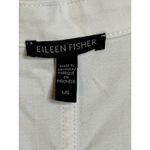 Eileen Fisher Organic Cotton Denim Classic Jean Jacket White Chore Coat Trucker Photo 4