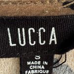 Lucca Couture Lucca Leopard Print Satin Blouse Long Sleeve Top Women Sz Small Brown Black NWOT Photo 7