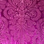 Roz & Ali Women’s Dressbarn fuchsia burnout velvet paisley print whimsigoth top Photo 2