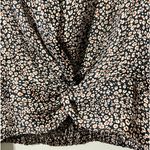 HAVER London size medium animal print top pullover longsleeve snaps at v Photo 3