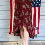 Polo  Ralph Lauren Silk Paisley Wrap Skirt Photo 0