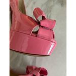 Valentino Garavani Bubblegum Pink Bow Platform Peep Toe Heels Size 6 Photo 2