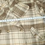 Free People Highlands Wool Plaid Double Breasted Peacoat Brown Size XL Oversized Photo 9