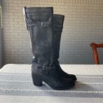Frye  Jane Strappy Tall Boots Black Leather Size 7.5 76396 Photo 1