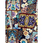 Versace Women’s  Art To Wear Floral Geometric Patchwork Silk Button Down Photo 5