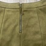 Anthropologie  Maeve Green Faux Suede Skirt Photo 2