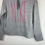 Nike Dri Fit Grey Pink Logo Hoodie Sz Medium Photo 6
