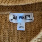 Say What? Say What Yellow Knitted Long Sleeve Dress size L Photo 3