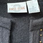 Embroidered/Beaded Open Cardigan Sweater Black Size M Photo 5