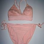 Xhilaration Pale Pink Lace Bikini Matching Set D/DD XL Bottom Photo 0