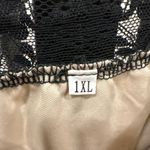 NEW Elegant Plus 1X Black Lace Cami Top Tan Underneath Thick Straps Photo 6