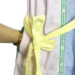 J. Crew Womens Rainbow Stripe Shirt Dress Size 0 Sleeveless Button Up Preppy Blue Photo 3