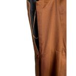 ZARA Sleeveless Jumpsuit Turned Up Hem Side Zipup Square Neck Buttons XS Brown Photo 7