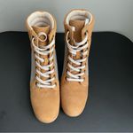 Serra  Hiking Boots Womens 8 Wedge Booties Multicolor Suede Lace Up Round Toe Photo 4