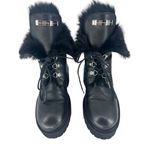 Giuseppe Zanotti Black Leather and Fur Phillis Boots Photo 11