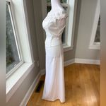 Vintage 90s White Beaded Satin Off The Shoulder Corset Top Wedding Dress Small Photo 3