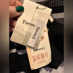 Fenmo black and white short sleeve silk blend sweater NWT Size M Photo 4