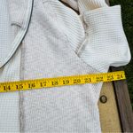 BKE  women's waffle knit quarter zip hoodie in cream  Small Photo 8