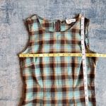 California Concepts Blue Tan Brown Plaid Sleeveless Midi Dress Juniors 5 Blue Size undefined Photo 6