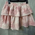 Chelsea and Violet NWT C&V  High Rise Lace Inset Tie Dye Ruffle Skirt Size Small Photo 3