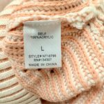 Anna Grace Batwing Sweater, Light Pink & White | Size L Photo 4