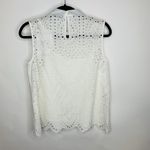 Tainan White Eyelet Collared Top Sz Small Medium Photo 1