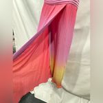 Leith  Nordstrom Ombré Gradient Pink Lemonade Dress with accordion pleats Small Photo 6
